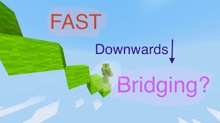 how to DOWNWARDS bridge the EASIEST and FASTEST way on minecraft bedrock [upl. by Aicinad199]