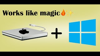 Apple SuperDrive with Windows 10 Tutorial  Works Like Magic 🔥 [upl. by Dynah]