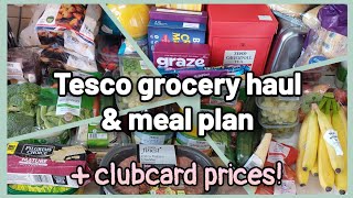 Tesco weekly grocery haul and main meal plan amp clubcard prices  WC 14th August [upl. by Itch]