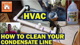 HOW TO CLEAN YOUR CONDENSATE DRAIN LINE [upl. by Sagerman]