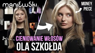 Ola Szkołda — Cieniowanie długich włosów i Money Piece — trendy 2022 MACIEJ MANIEWSKI [upl. by Gurtner]