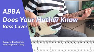 ABBA  Does Your Mother Know  Bass Cover [upl. by Katzen]