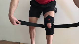 QUICK GUIDE Athledict Hinged Knee Brace with Strap  HOW to Wrap Strap with XMethod [upl. by Winzler70]