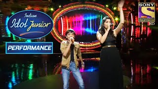 Nirvesh And Shruti Deliver A Powerful Performance  Indian Idol Junior [upl. by Genesia233]