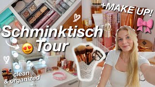 Schminktisch Tour🤍MAKE UP Tour🎀 clean girl vibes [upl. by Naujtna663]