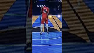 Joel Embiid Pulls Out WEDGIE During Free Throw nba shortvideo new funny joelembiid [upl. by Erdnad]