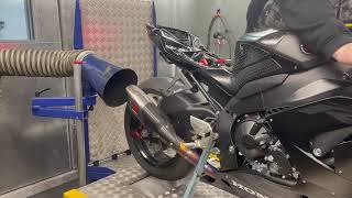 honda fireblade on dyno machine [upl. by Cirdla764]