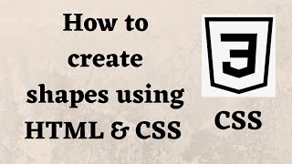 How to create shapes like Rectangle circle and square using HTML amp CSS  create shapes with css [upl. by Allecram]