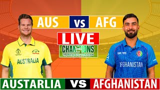 Live AUS Vs AFG Match 10 Score  Live Cricket Match Today  AUS Vs AFG live 1st innings rain update [upl. by Atihana]