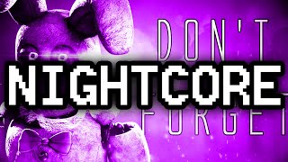 Nightcore ► SFM FNAF SONG quotDont Forgetquot Official Animation [upl. by Guntar236]