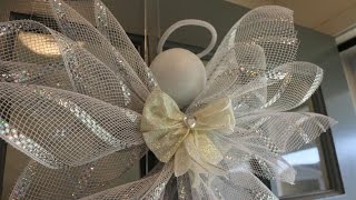 Deco Mesh Angel Tutorial  VERY easy and inexpensive [upl. by Hahsi596]