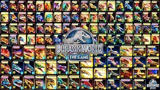 ALL 132 MAX LEVEL 40 DINOS JURASSIC WORLD [upl. by Javed]