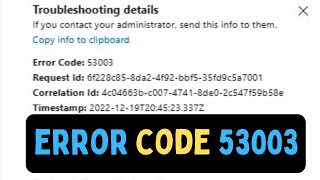 How to Fix Error Code 53003 On Windows 11 [upl. by Eidac]