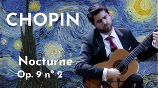 CHOPIN  Nocturne 🌠 Op9 No2  Rafael Aguirre guitar [upl. by Esiahc295]