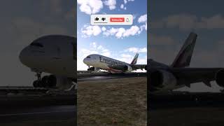 Emirates Airbus A380 Landing l MSFS [upl. by Ahsinaj]