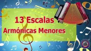 13 Escalas Armonicas Menores  Clases De Acordeón Vallenato [upl. by Mosenthal309]