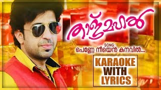 Penne Neeyen Kanavil Karaoke With Lyrics  New Mappila Album Karaoke  Abid Kannur  Taj Mahal [upl. by Mendy]