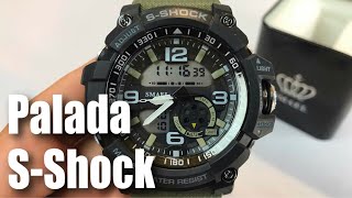 Palada 1617 Military Digital Analog Sports SShock Watch Review [upl. by Ecilef]