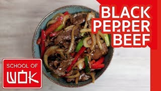 Simple Chinese Black Pepper Beef Stir Fry Recipe [upl. by Brownson890]