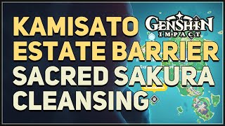 Kamisato Estate Barrier Sacred Sakura Cleansing Ritual Puzzle Genshin Impact [upl. by Sheffie44]