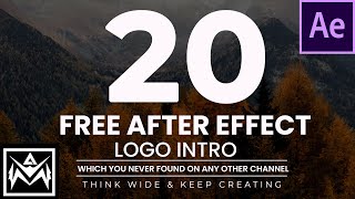 Best 20 New and Unique Logo Intro After Effects Template Free Download [upl. by Rahm]