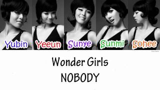 Wonder Girls  NOBODY Lyrics HANROMENG [upl. by Fidela447]