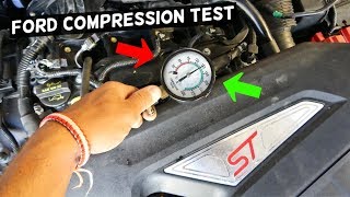 HOW TO CHECK ENGINE COMPRESSION ON FORD FIESTA FOCUS FUSION ESCAPE ECOBOOST [upl. by Aiksas]