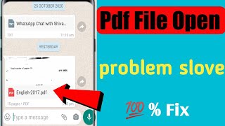 pdf file not opening in mobile  pdf file not opening in whatsapp  pdf file not opening [upl. by Haimaj868]