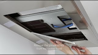 How to change and maintain your AEG cooker hood filter  Long life filter [upl. by Yardna]