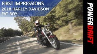 2018 Harley Davidson Fat Boy  First Ride  PowerDrift [upl. by Gen]