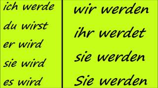 ♫ Werden Conjugation Song ♫ German Conjugation ♫ Das Lied der Konjugation von Werden ♫ [upl. by Atteynod502]