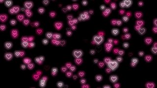 Flying Heart💖Pink Heart Background  Neon Light Love Heart Background Video Loop 3 Hours [upl. by Isac382]