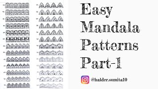 100 Easy Mandala Patterns For Beginners Part1 [upl. by Anec77]