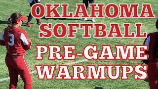 Oklahoma Softball Pre Game Warmup [upl. by Zolnay]