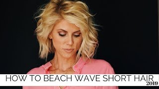 How To Beach Wave Short Hair [upl. by Naillil732]