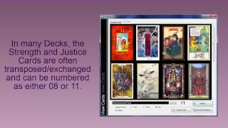 Orphalese Tarot Software Version 10 Tutorial  Strength V Justice Cards [upl. by Gettings348]