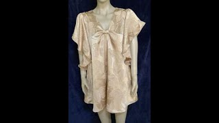 Vintage Pale Melon Sati Brocade Trapeze Mini Dress Olivia Bis Bis amp Beau S  M [upl. by Hoffman]