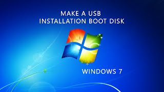 How to Create a Windows 7 USB Boot Disk [upl. by Yffub]