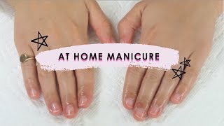 AT HOME MANICURE  for beginners [upl. by Karlene]