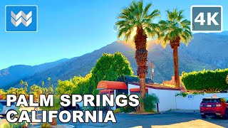 4K Downtown Palm Springs California USA Walking Tour amp Travel Guide 🎧 Binaural Sound [upl. by Halliday]