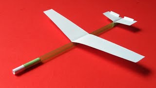 Making Glider Plane From Paper And Straw [upl. by Zalucki]