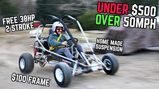 2 Stroke 440cc Budget Cross Kart First Send  Top Speed Run [upl. by Atelokin]