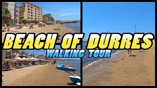 Durres Beach Walking Tour  Beach of Durres  Albania 4k [upl. by Notlad315]