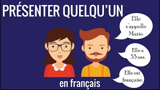 Leçon n°2 de français pour débutant  présenter quelqu’un – communication 2 [upl. by Ryann]