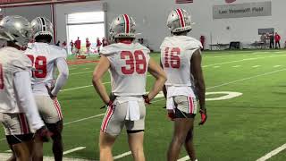 Ohio State spring football defensive back drills [upl. by Favata]