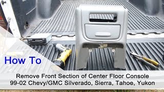 9902 Silverado Sierra Front Section Floor Console Removal [upl. by Yekcin350]