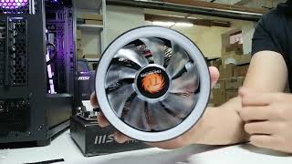 Thermaltake UX100 Budget RGB CPU Cooler Installation [upl. by Stanhope]