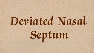 Deviated Nasal Septum [upl. by Konyn15]