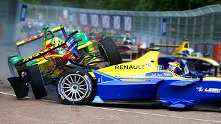 All Major Crashes In Formula E Season 2 [upl. by Lumbard]