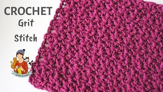 Crochet Grit Stitch Tutorial [upl. by Winwaloe]